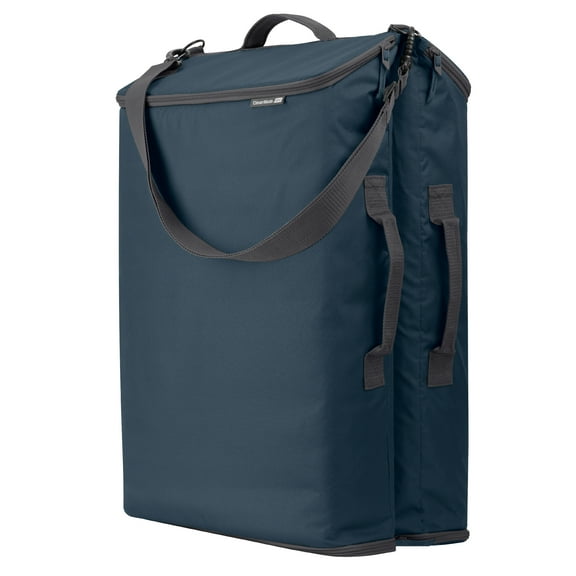 CleverMade Hanging Laundry Hamper Bag, 1 Compartment - Ocean/Charcoal