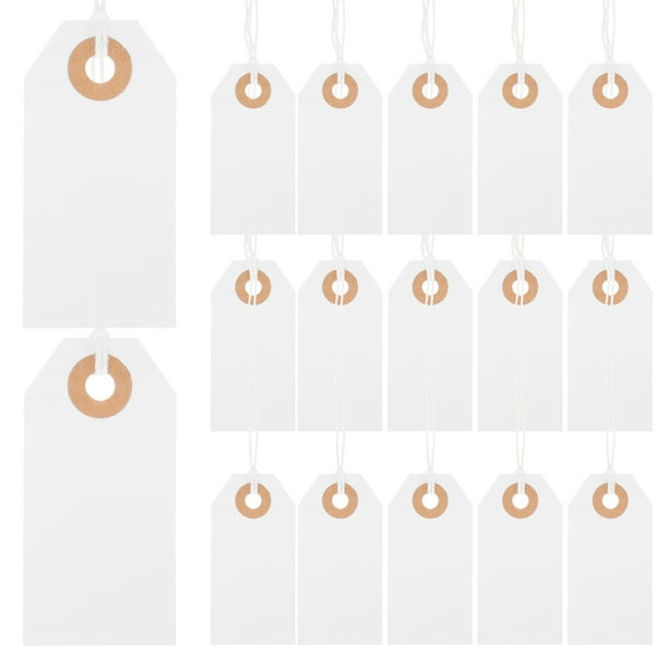 200 etiquetas de precios con cadena, etiquetas de precios de joyería, etiquetas de precios en blanco, etiquetas de precios de ropa