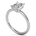 thumbnail image 2 of Solitaire Brilliance 2.5CT Radiant Moissanite Engagement Ring for Women 10K White Gold, 5.5 US, 2 of 6