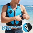 thumbnail image 4 of Koorium Adult Kayak Life Jackets,Safety Swim Vest PFD Buoyancy Vest for Kayaking, Canoeing, SUP & Fishing, 400D Fabric with Phone Pocket, Certified EPE Foam, 4 of 9
