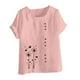 thumbnail image 4 of Vestidos Casuales Para Mujer, Blusas De Mujer De Moda Blusa informal de lino con cuello redondo, manga corta y botones para mujer, 4 of 4