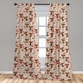 thumbnail image 5 of Ambesonne Romantic Curtains, Medieval Valentine Themed, Pair of 28"x63", Eggshell Caramel and Ruby, 5 of 5