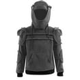 thumbnail image 4 of KeShDi Men's Hoodies Fleece Hoodie with Pockets Workout Running Active Sweatshirt Men's Elbow Protection Drawstring Mask Knight Hoodie Jacket Men's Solid Color Hooded Sweatshirt Gray 2X, 4 of 4