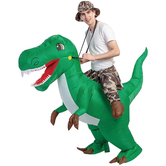 GOOSH Adult Inflatable Dinosaur Costume Adult Halloween Costume, Funny Men Women Unisex Dinosaur Costumes for Adults Dino Blow Up Costume for Halloween Holiday Party Cosplay