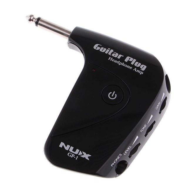 Amplificador De Guitarra Eléctrica Portátil Mini Amplificador De Auriculares Incorporada En La Distorsión Hugo Amplificador de auriculares con enchufe de guitarra