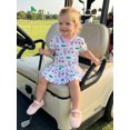 thumbnail image 4 of BemeyourBBs Toddler Baby Girl Golf Dress Outfit Little Baby Girl Summer Dress Short Sleeve Turn Down Collar Golf Themed Print A Line Pleated Dress, 4 of 9