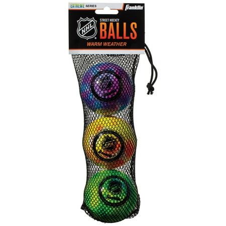UPC: 0025725214716 | Franklin Sports Street Hockey Balls – Outdoor NHL Hockey Balls – Low Bounce – 3 Pack – Extreme Colors