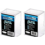 Ultra Pro 2-Piece 100 Count Clear Card Storage Box 2 Pack
