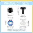 thumbnail image 2 of 40Pcs Half Round ABS Plastic Doll Craft Eyes Safety Eyes with Spacer for Doll DIY Craft Making Mixed Color 23x18mm 10 colors 4pcs/color, 2 of 6