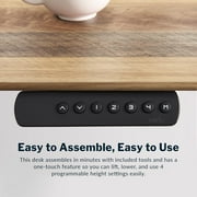 Vari 72” x 30 VariDesk Electric Height Adjustable Standing Desk Computer Table, Reclaimed Wood
