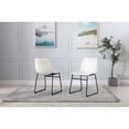 thumbnail image 4 of Minimal Coffee Faux Leather Side Chairs (Set of 2), 4 of 5