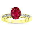 thumbnail image 2 of Star K � Oval 8x6 Created Ruby Channel Set Engagement Promise Ring, 2 of 9