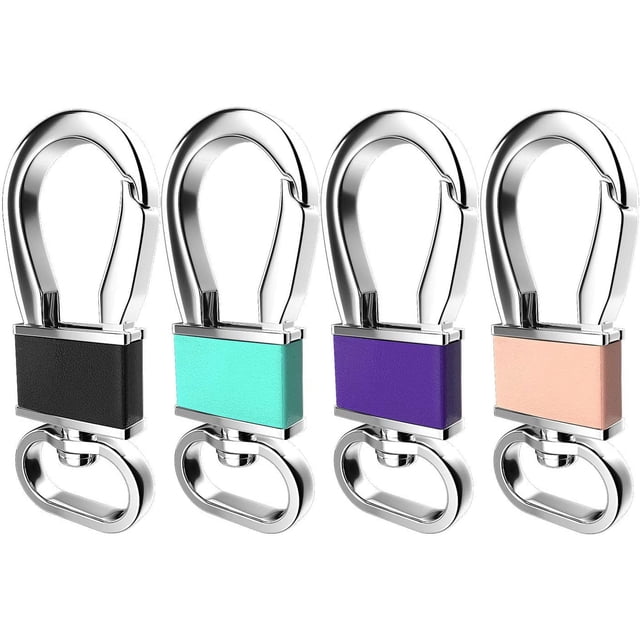 Juego de 4 llaveros con mosquetón metálico, porta llaveros, organizadores de llaves para coches y buscadores de llaves