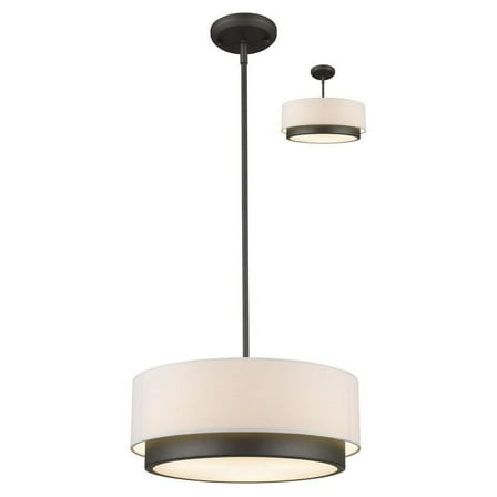 3 Light Convertible Pendant in Metropolitan Style 16 inches Wide By 8 inches High Bailey Street Home 372-Bel-1918322