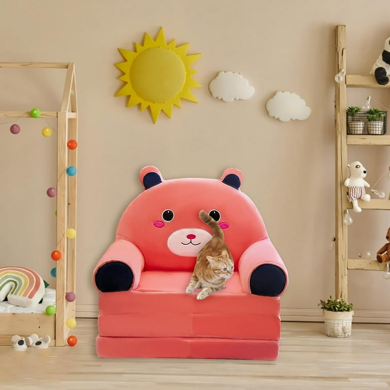 Hxoliqit,Outdoor Chair Cushions Covers Plush Foldable Kids Sofa