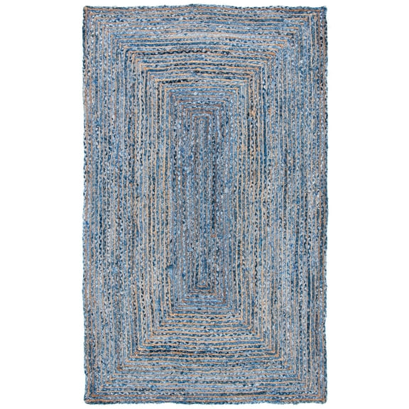 SAFAVIEH Cape Cod Miah Geometric Area Rug, Blue/Natural, 6' x 9'