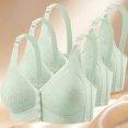 thumbnail image 2 of Iugvhana 3 Pack Women's Front Closure Bras Wirefree Push-Up Bra Adjustable Straps Lift Breathable Comfortable Everyday Bra Underwear Mint Green XL, 2 of 5