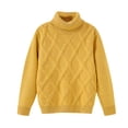 thumbnail image 3 of Hfolob Kids Boys Sweater Sweaters Knit Cable Turtleneck Pullover Soft Warm High Collar Children's Sweater Fall Winter Clothes, 3 of 6
