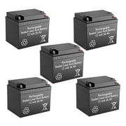 BatteryGuy Ritar RT12260 replacement 12V 26Ah battery - BatteryGuy brand equivalent (qty of 5)