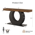thumbnail image 7 of GVN Console Table, Entryway Table, Modern Wooden Console Table with Circular Metal Base, Entryway Sofa Side Table, 7 of 7