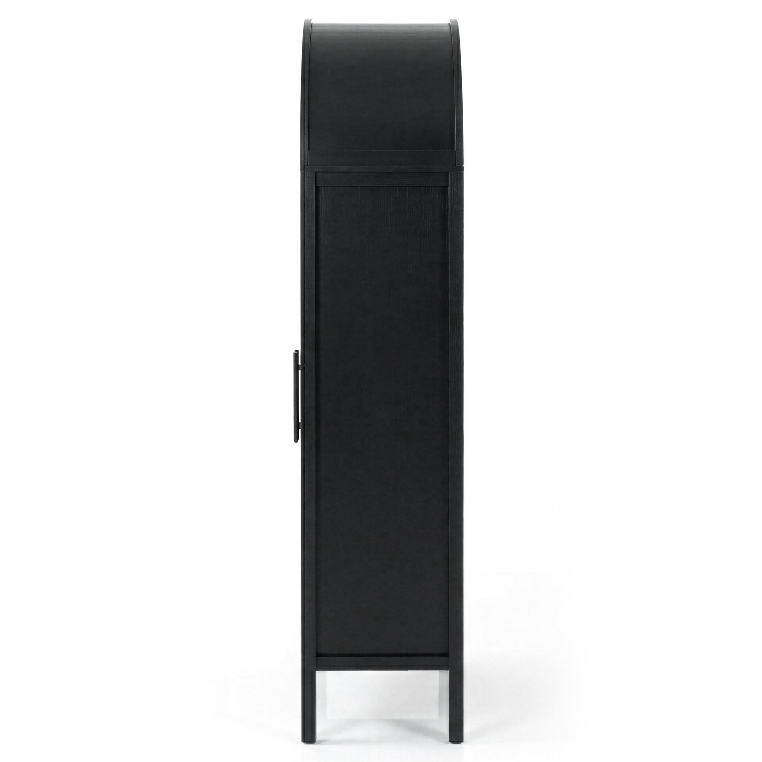 Furniture of America Watson Rustic Wood 72-inch Tall Arched Accent Cabinet with Adjustable Shelves, Black