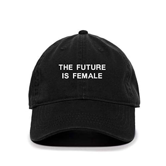 Tech Design The Future is Female Baseball Cap Embroidered Cotton Adjustable Dad Hat Black