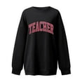 thumbnail image 5 of Bmisegm Chandail en Molleton Surdimensionné pour Femmes Manches Longues Col Rond Pull Décontracté Automne 2024 Vêtements Tendance Chandails en Molleton Décontractés pour Femmes Noir S, 5 of 5