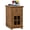Brown, variant on PLAMLE End Table with Charging Station, Wooden Side Table with Drawer and Cabinet, USB Ports & Power Outlets Storage Nightstand for Bedroom, Living Room