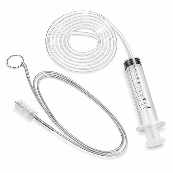 BlinkLLX Clear Washable 3 Piece 36 Inch Refrigerator Cleaning Kit with Syringe and Brushes