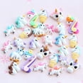 thumbnail image 2 of US 15~100 Pc Slime Bread Candy Flatbacks Resin Flat Back Scrapbooking Charms DIY (Assorted Unicorn, 100 Pcs), 2 of 7