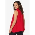 thumbnail image 3 of Jessica London Women's Plus Size Stretch Cotton Poplin Sleeveless Shirt, 3 of 3