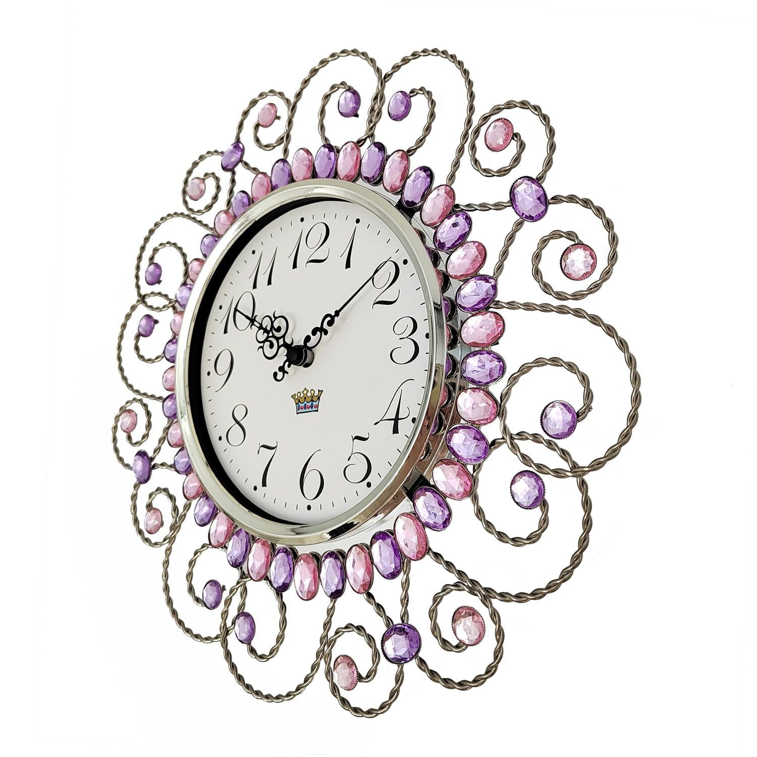 Mainstays Horloge murale rose à bijoux