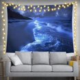 thumbnail image 2 of Mountain Tapestry Wall Hanging Aesthetic Nature Tapestries Blue Waves Beach Tapestry 60x90 Inch Nature Landscape Watercolor Tapestries for Bedroom Living Room Backdrop, 2 of 6