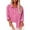 Pink, variant on Lenpel Casual Tops for Women Plus Size Cotton Linen Long Sleeve Button down Shirts Summer Beach Blouses