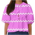 thumbnail image 1 of Camisetas de Manga Corta para las Mujeres Lanterna Manga Corbata Plisado Cuello Redondo, Casual Recortado Camiseta Top para Gimnasio Y Diario, 1 of 5