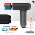 thumbnail image 4 of Sharper Image® Powerboost® Pro+ Compact Hot & Cold Percussion Massager with Dual-Temperature Hot + Cold Massage Node, 6 Speed Settings, 4 Unique Attachments, Portable Design with Carrying Case, 4 of 12
