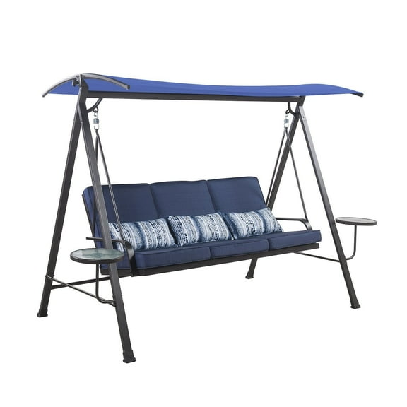 Garden Winds Replacement Canopy Top Cover Compatible with The Living Accents 20S6026B Swing – True Navy – Measures 78”L x 44”W