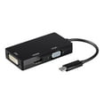 thumbnail image 1 of Monoprice - External video adapter - USB-C - DVI, HDMI, VGA - black, 1 of 2