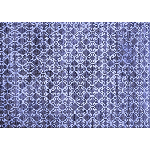 Ahgly Company Indoor Rectangle Abstract Blue Modern Area Rugs, 3' x 5'