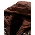 thumbnail image 4 of Men's Stylish PU Leather Zip Up Hooded Jacket - Perfect For Fall & Winter Outdoor Cycling!, 4 of 5