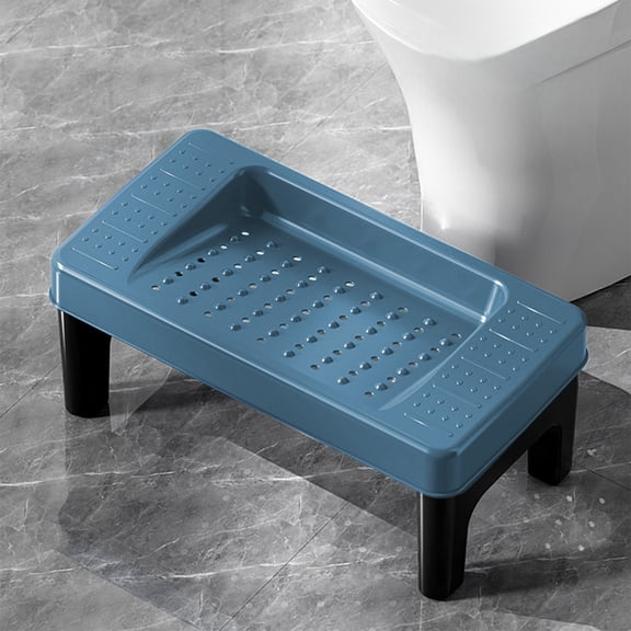 Foldable Toilet Stool Squatting Step Stool Bathroom Footrest for Improved Posture and Digestion(Blue)