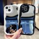 thumbnail image 4 of Fashion Luxury Cream Grain Mirror Phone Case For iPhone 11 12 13 14 15 Pro Max 14plus X XR XS Max 7 8plus Shockproof Back Cover, 4 of 5