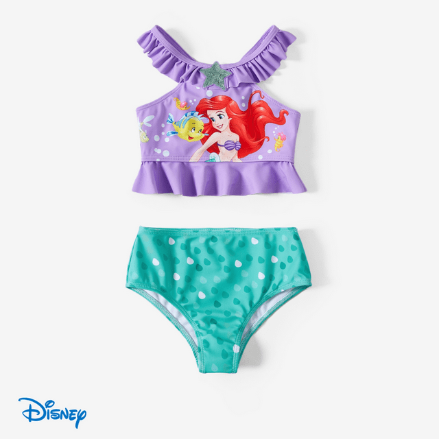 Disney Disney princess Sibling Matching Ariel Shinning Star pattern Design Swimming suit