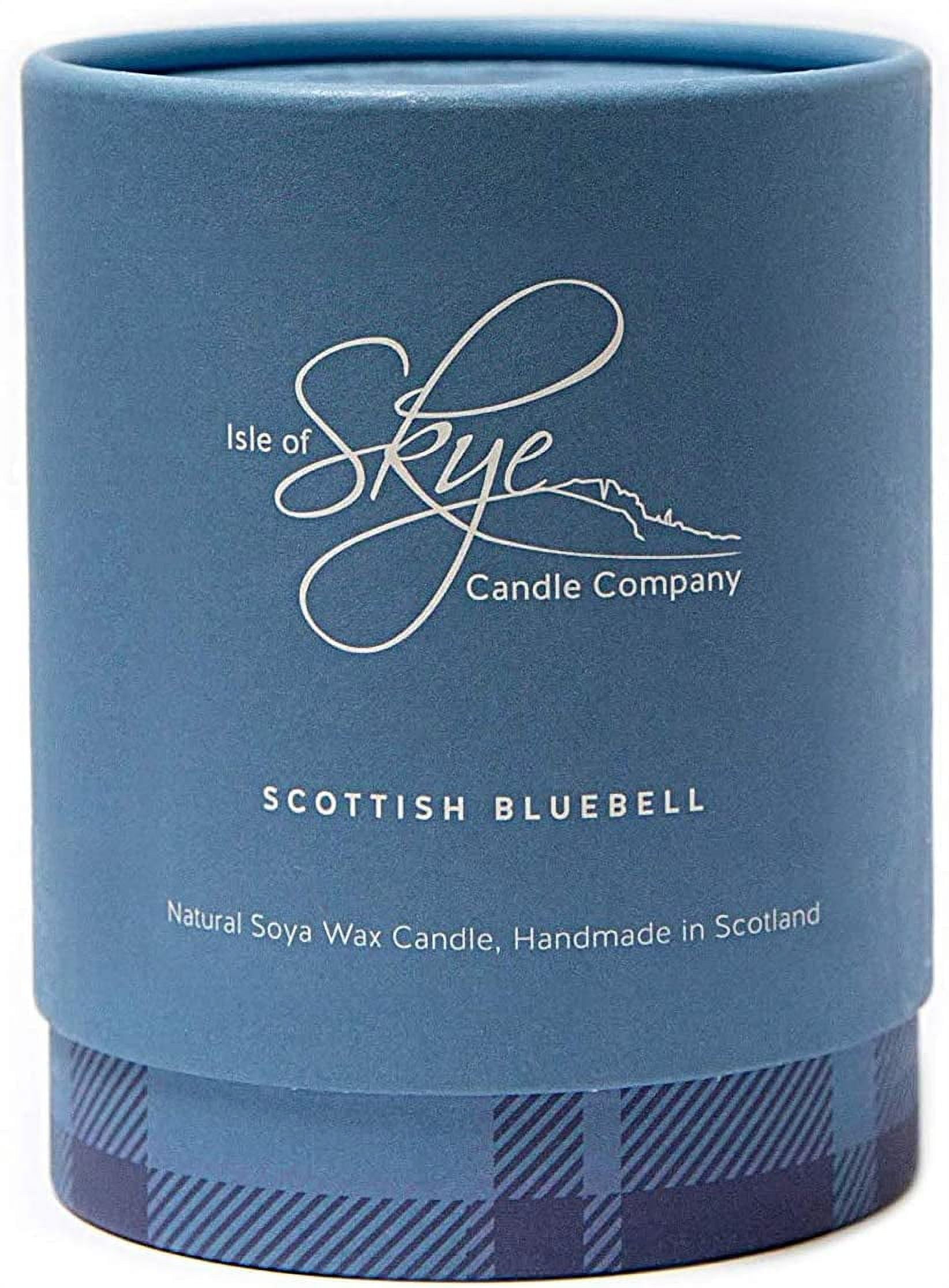 Isle of Skye Candle Co. Scottish Bluebell 100% Natural Blend of Soya Wax and Botanical Oils, 20h Candle Made in Scotland
