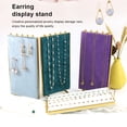 thumbnail image 3 of Becaristey Screen Type Necklace Pendants Stand Velour Jewelry Display Rack Metal Shelf Vertical Holder for Stall Home Counter Green 14*26, 3 of 6