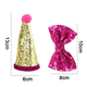 thumbnail image 2 of Conjunto lindo de sombrero de cono y pajarita para fiesta de cumpleaños para mascotas con diadema ajustable y adorno de pompones, 2 of 5