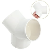 MLINS 60 Degree 3 Way Duct Splitter Y Shape Connector for Multiple Machines PVC Dryer Extractor Hood Dryer 1 Set