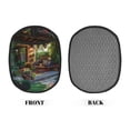 thumbnail image 2 of Pofeuu Charming Garden Patio Print Silicone Pot Mat Mitten With Hanging Loop Heat Resistant Oven Mitts Non-Slip Bbq Baking Smoking Potholders, 2 of 7