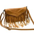 thumbnail image 1 of Bolso de hombro para mujer, con borlas, flecos, sobre, bolso portátil, de piel sintética, bandolera, marrón Advancent AP000973-03, 1 of 7