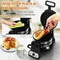 thumbnail image 6 of Stainless Steel Belgian Waffle Maker, 1400W Double Iron with 180 °   Flip & Nonstick Plates, 6 of 6